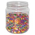8 oz. Clear PET Round Jar with Label Panel & 63/400 Neck (Caps Sold Separately)