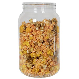 128 oz. (1 Gallon) Clear PET Round Jar with Label Panel & 120/400 Neck (Caps Sold Separately)