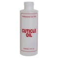 4 oz. Natural HDPE Cylinder Bottle with 24/410 Neck & Red "Cuticle Oil" Embossed (Caps Sold Separately)