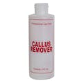 4 oz. Natural HDPE Cylinder Bottle with 24/410 Neck & Red "Callus Remover" Embossed (Caps Sold Separately)