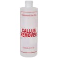 8 oz. Natural HDPE Cylinder Bottle with 24/410 Neck & Red "Callus Remover" Embossed (Caps Sold Separately)