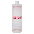 16 oz. Natural HDPE Cylinder Bottle with 24/410 Neck & Red "Acetone" Embossed (Caps Sold Separately)