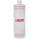 8 oz. Natural HDPE Cylinder Bottle with 24/410 Neck & Red "Liquid" Embossed (Caps Sold Separately)