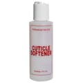 4 oz. Natural HDPE Cylinder Bottle with 24/410 White Dispensing Disc-Top Cap & Red "Cuticle Softener" Embossed