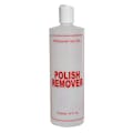 16 oz. Natural HDPE Cylinder Bottle with 24/410 White Dispensing Disc-Top Cap & Red "Polish Remover" Embossed