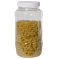 22 oz. Clear PET Round Jar with Label Panel & 63/400 White Ribbed Cap with F217 Liner