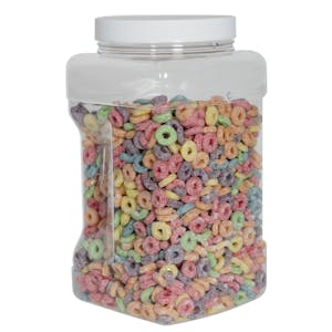 128 oz. Clear PET Square Pinch Grip-It Jar with 120/400 White Ribbed Cap with F217 Liner