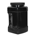 128 oz. Black PET Square Pinch Grip-It Jar with 120/400 Black Ribbed Cap with F217 Liner