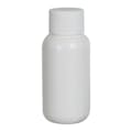 1 oz. White HDPE Boston Round Bottle with 20/410 White Ribbed Cap with F217 Liner
