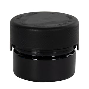 1 oz. (30cc) Black PET Aviator Container with Black CRC Cap & Seal