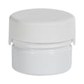 1 oz. (30cc) White PET Aviator Container with White CRC Cap & Seal