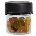 2 oz. (60cc) Clear PET Aviator Container with Black CRC Cap & Seal