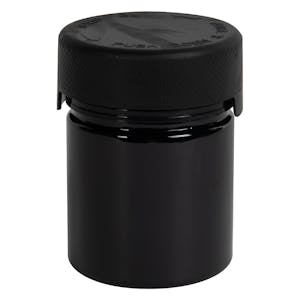 3 oz./90cc Black PET Aviator Container with Black CR Cap & Seal