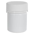 3 oz. (90cc) White PET Aviator Container with White CRC Cap & Seal