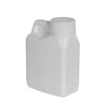 4 oz. White HDPE F-Style Jug with 24/400 White Ribbed CRC Cap with F217 Liner
