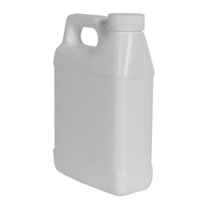 32 oz. White HDPE F-Style Jug with 33/400 White Ribbed CRC Cap with F217 Liner