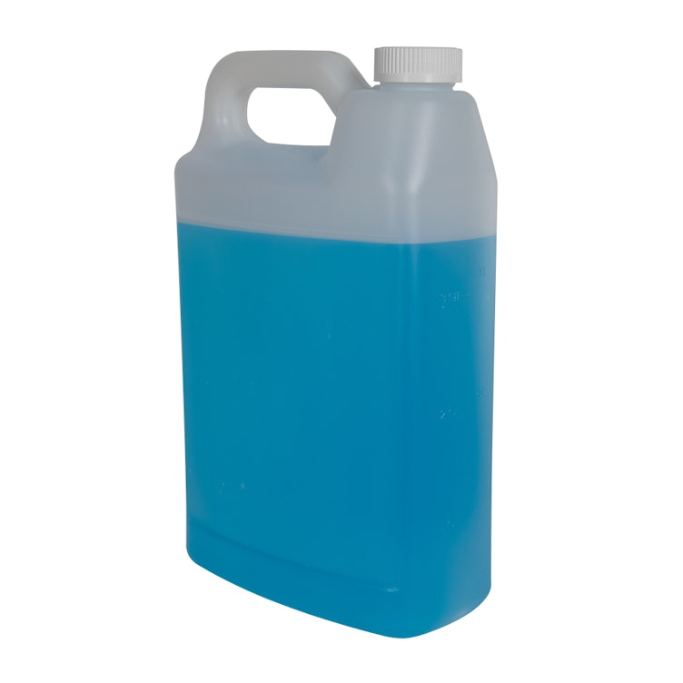 1 Gallon Natural HDPE F-Style Jug with 38/400 White Ribbed CRC Cap with F217 Liner