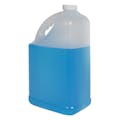 128 oz. HDPE Slant Handle Jug with 38/400 White Ribbed Cap with F217 Liner