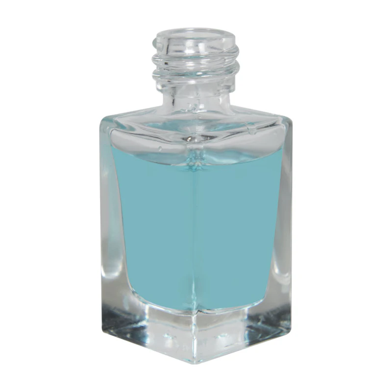 15mL Clear Tall Slim Square Glass Bottle with 18/415 Neck (Cap Sold Separately)