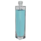 50mL Clear Tall Rectangular Glass Bottle with 18/415 Neck - Case of 160 (Cap Sold Separately)
