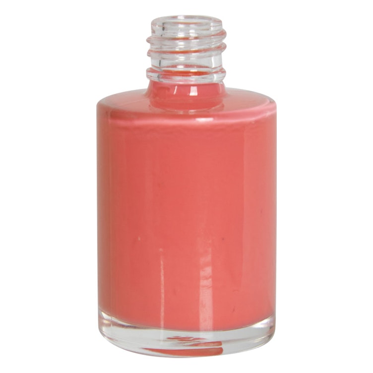 1 oz. Clear Stubby Cylinder Glass Bottle with 18/415 Neck (Cap Sold Separately)