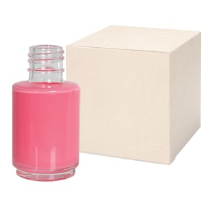 1 oz. Frosted Stubby Cylinder Glass Bottle with 20/415 Neck - Case of 256 (Cap Sold Separately)