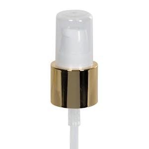 20/400 White/Gold Smooth Long Shell Treatment Pump - 3-1/4" Dip Tube