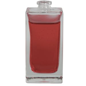 50mL Clear Square Glass Perfume Bottle with 15mm Neck - Case of 108 (Cap Sold Separately)