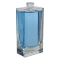 50mL Clear Tall Rectangle Glass Perfume Bottle with 15mm Neck - Case of 64 (Cap Sold Separately)