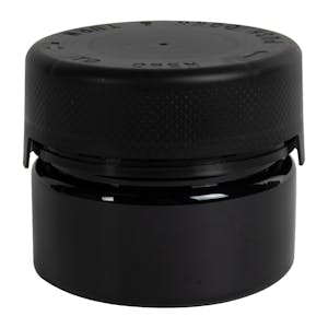 7.5 oz. (225cc) Black PET Aviator Container with Black CRC Cap & Seal