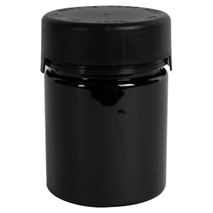 18.5 oz. (550cc) Black PET Aviator Container with Black CRC Cap & Seal