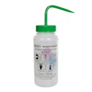 500mL (16 oz.) Scienceware® Ethyl Acetate Safety-Vented & Labeled Wide Mouth Wash Bottle with Green Dispensing Nozzle
