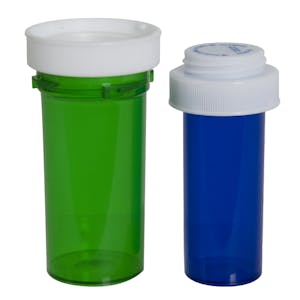 Colored Vials with Reversible Caps