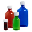 Oval Liquid Bottles with Caps, Dosing Syringes & Adapters