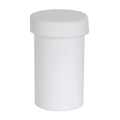 2 oz. White Polypropylene Round Straight-Sided Jar with 43/400 White Ribbed Unlined Cap