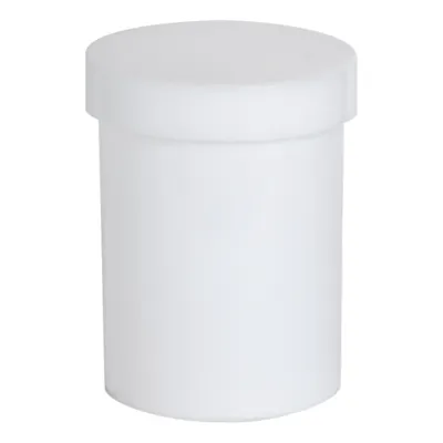 4 oz. White Polypropylene Round Straight-Sided Jar with 55/400 White Smooth Unlined Cap