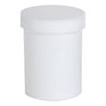 4 oz. White Polypropylene Round Ointment Jar with Cap