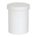 8 oz. White Polypropylene Round Ointment Jar with Cap
