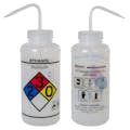 1000mL (32 oz.) Scienceware® Ethanol Wide Mouth Safety-Labeled Wash Bottle with Natural Dispensing Nozzle