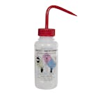250mL (8 oz.) Scienceware® Acetone Safety-Vented & Labeled Wide Mouth Wash Bottle with Red Dispensing Nozzle