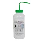 1000mL (32 oz.) Scienceware® Methanol Safety-Vented & Labeled Wide Mouth Wash Bottle with Green Dispensing Nozzle