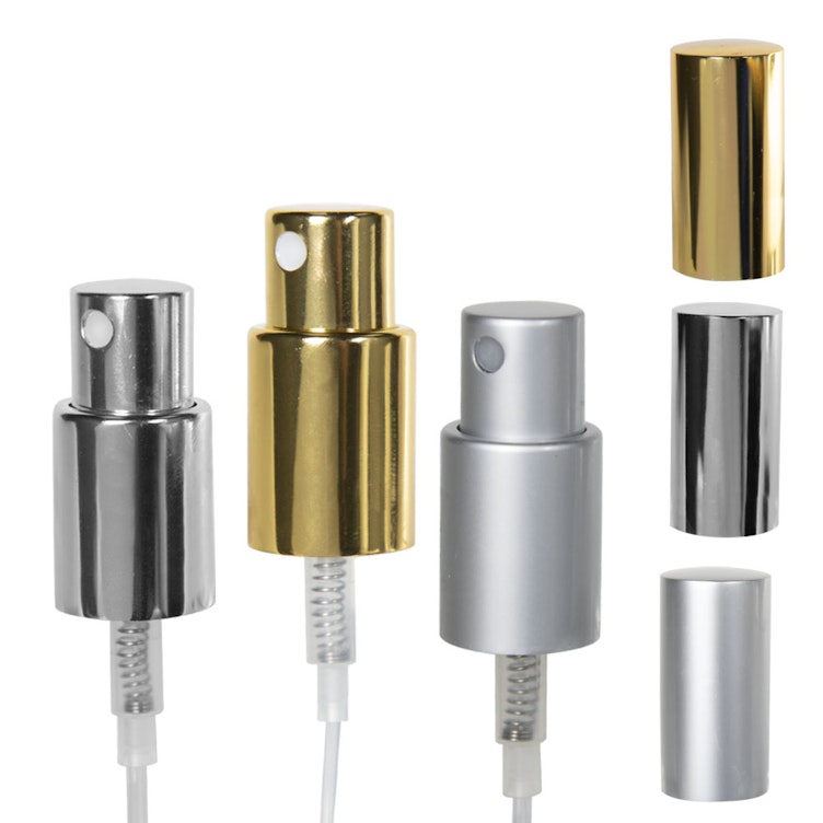 Metal Finger Sprayers with Smooth Collars & Overcaps