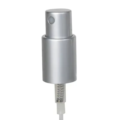 18/415 Matte Silver Metal Finger Sprayer with Smooth Collar & 2.36" (60mm) Dip Tube