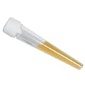 0.34 oz. (10cc) 113mm Clear Polystyrene Aviator Tube with White CRC Cap & Seal