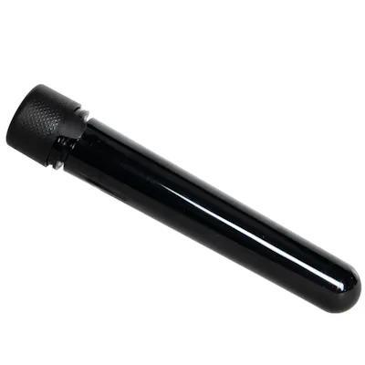0.61 oz. (18cc) 120mm Black Polystyrene Aviator Tube with Black CRC Cap & Seal