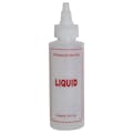 4 oz. Natural HDPE Cylinder Bottle with 24/410 Twist Open/Close Cap & Red "Liquid" Embossed