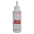 4 oz. Natural HDPE Cylinder Bottle with 24/410 Twist Open/Close Cap & Red "Polish Remover" Embossed