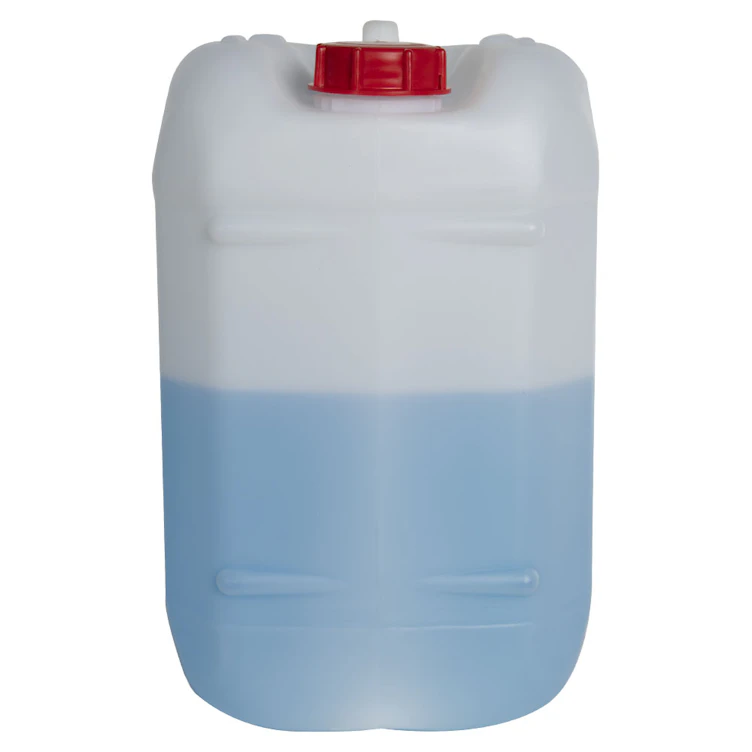 5 Gallon Natural HDPE Tight Head Container with 60mm Red Cap