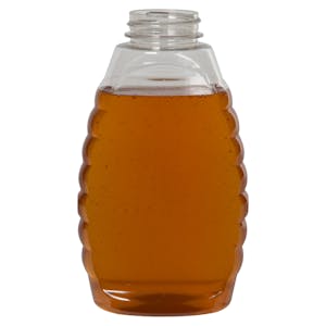 16 oz. (Honey Weight) Clear PET Inverted Queenline Bottle with 38/400 Neck (Cap Sold Separately)