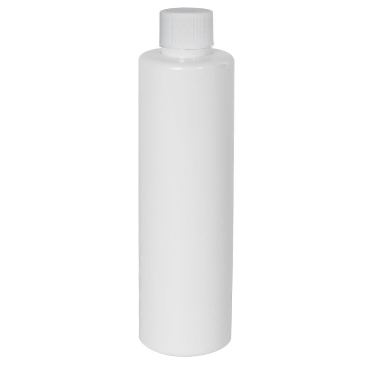 4 oz White HDPE Bullet Bottle & White Lotion Pump